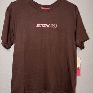 Revival club Brown T-Shirt with bible verses